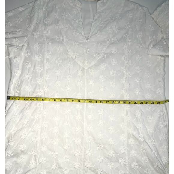 Soft Surroundings women's tunic dress textured 3/4 sleeve knee length pockets 3X - Picture 14 of 15